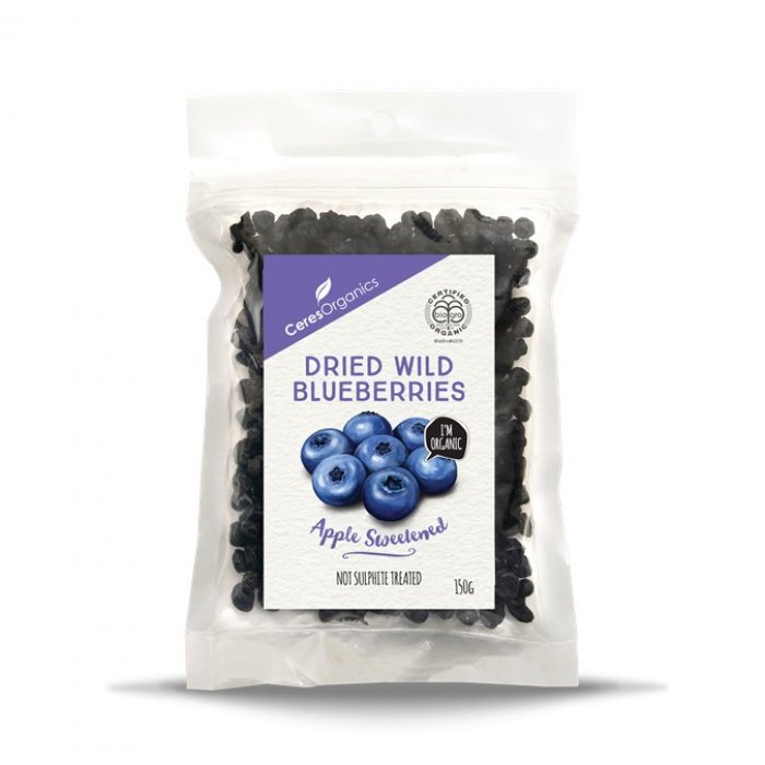 Ceres Dried Wild Blueberries, Apple Sweetened 150g